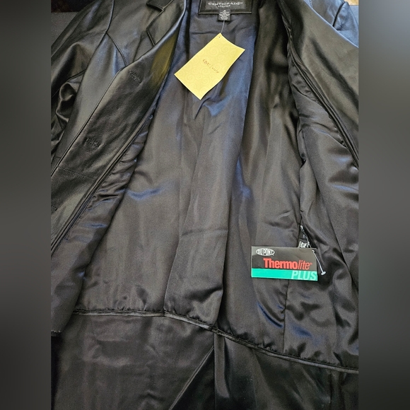 NWT - Leather Centigrade Black Trench w Thermolite Zip Out Lining - Size 1X - Picture 10 of 10